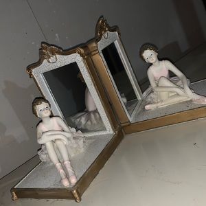 Ballerina mirror bookends